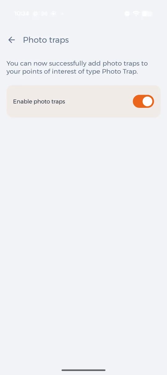 Activación de la función en los ajustes.