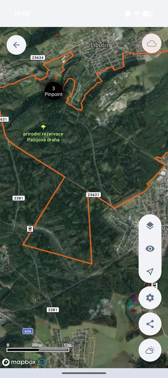 El límite terminado en el mapa.